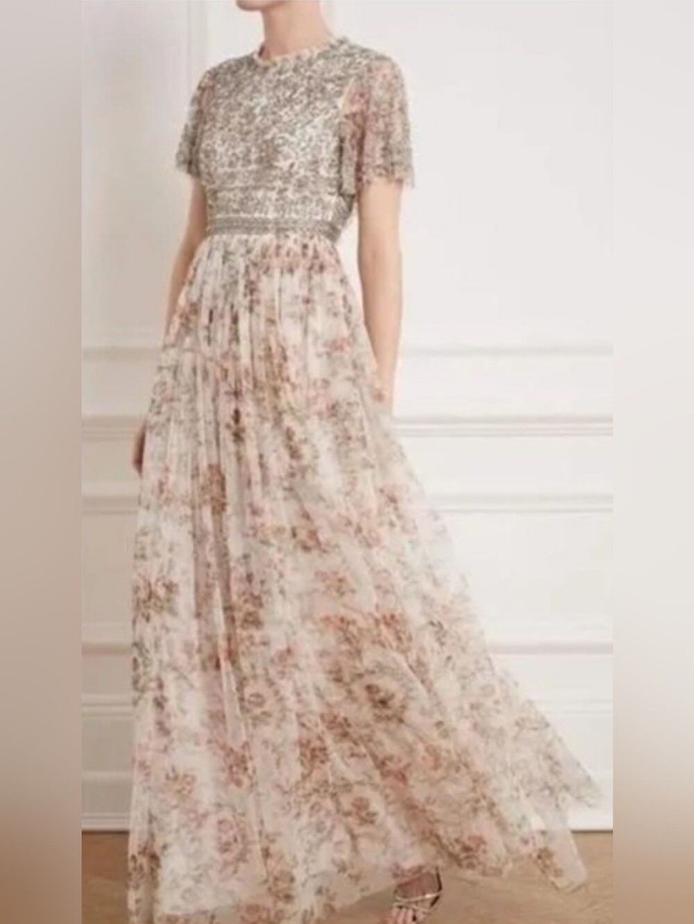 Needle & Thread Andromeda Embellished Maxi-Dress Size 6